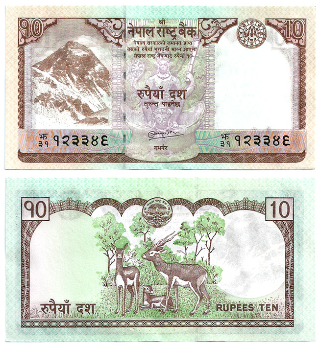 King Details about   Nepal P54 10 Rupee $3 Cat Val Changunarayan / antelope pair- POLYMER 