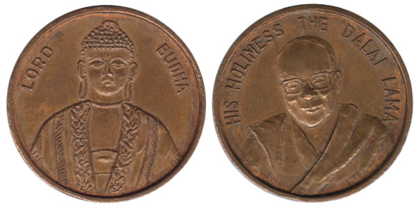Buddha dalailama medal