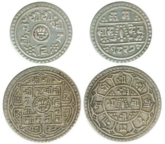1905 half mohar and 1 mohar 2coins